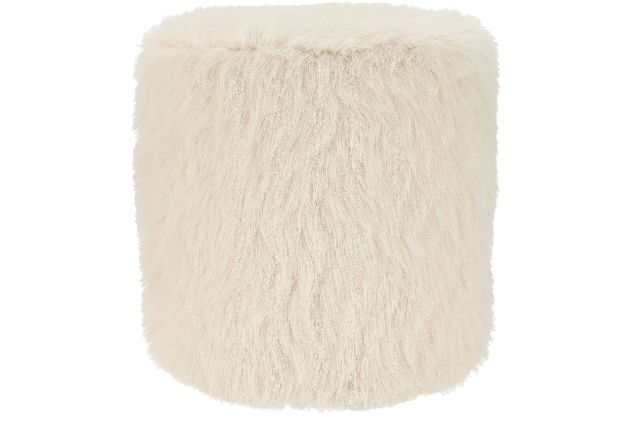 Poef Off White Hairfy | Claudi