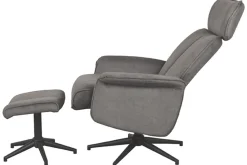 Relaxfauteuil met hocker Antraciet Cosmo CH-73.027 Verdal