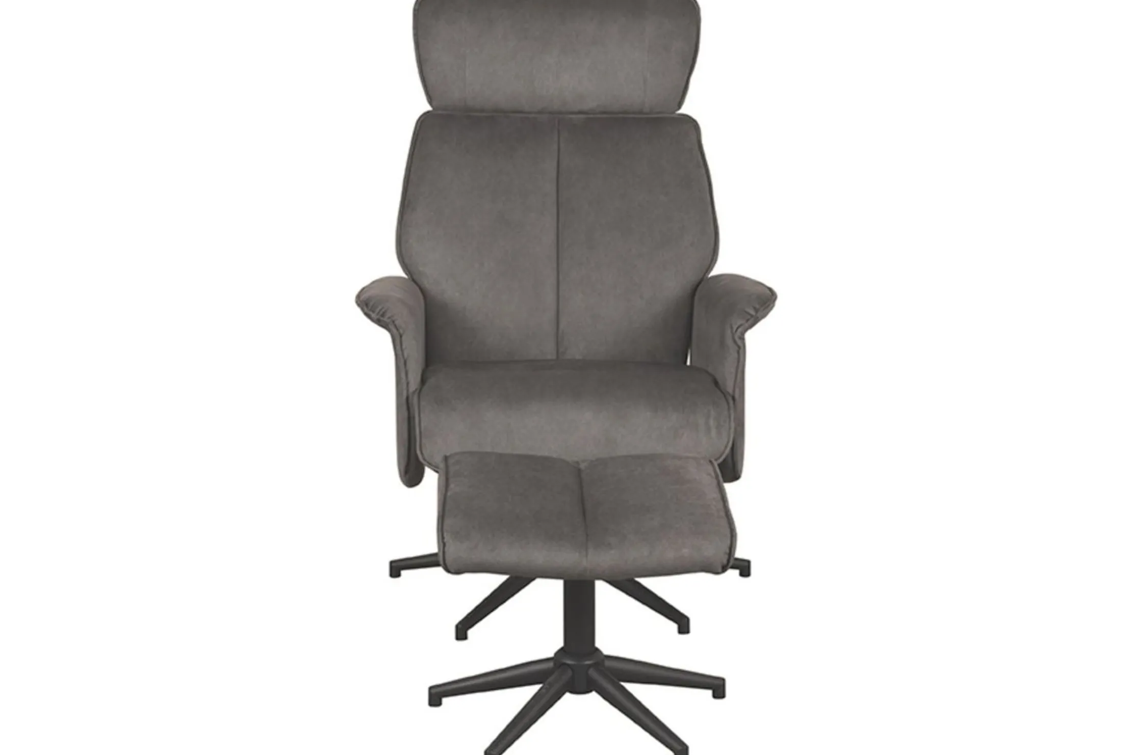 Relaxfauteuil met hocker Antraciet Cosmo CH-73.027 Verdal
