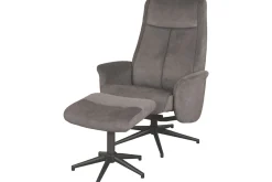 Relaxfauteuil met hocker Antraciet Cosmo CH-73.024 Bergen