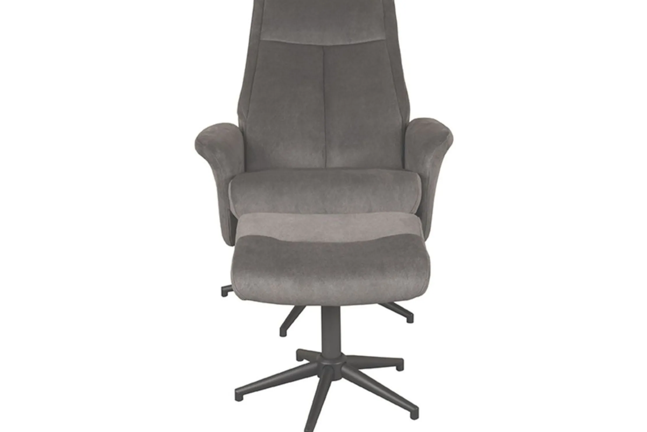 Relaxfauteuil met hocker Antraciet Cosmo CH-73.024 Bergen