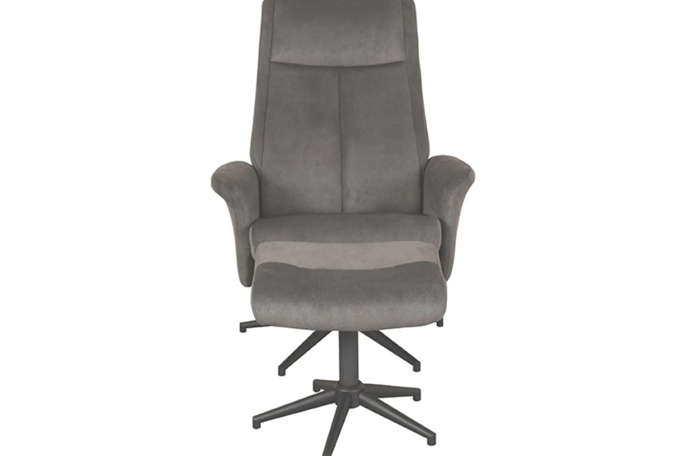 Relaxfauteuil met hocker Antraciet Cosmo CH-73.024 Bergen