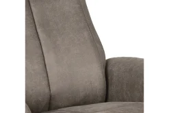 Relaxfauteuil met hocker Taupe Micro Suede CH-73.011 Bergen