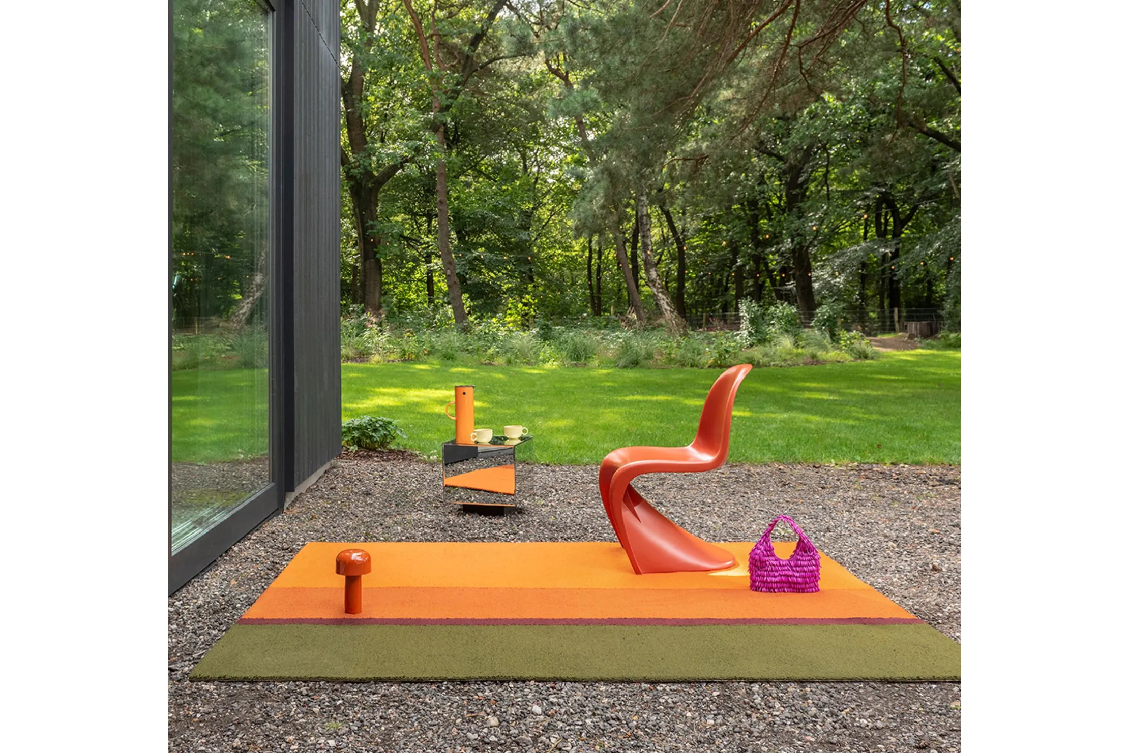 Vloerkleed Festival Stripes Orange 496513 Habitat | Brink & Campman