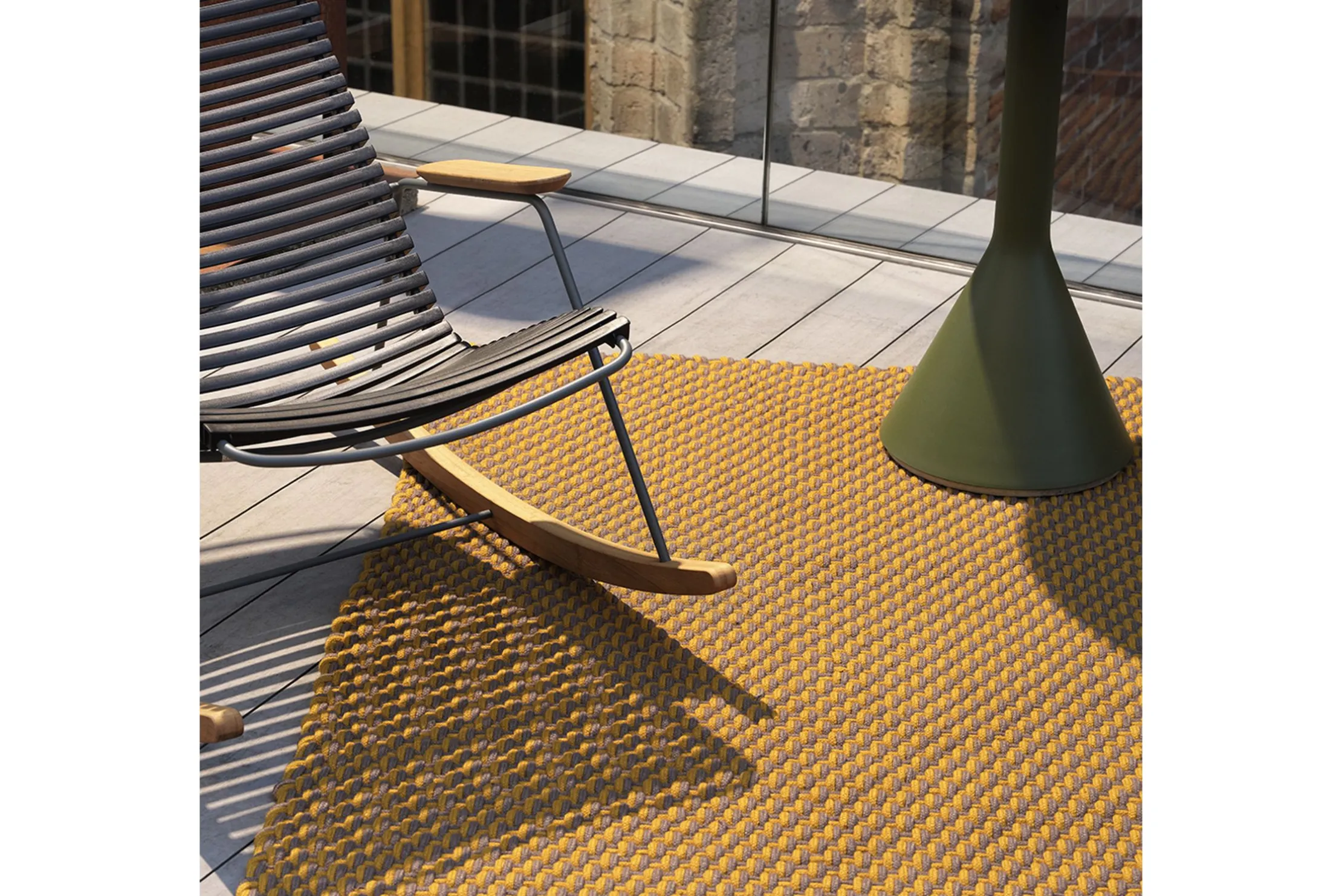 Vloerkleed Golden Mustard Grey Taupe 497217 Lace | Brink & Campman