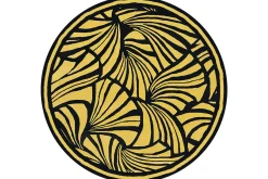 Vloerkleed Gold 039305 Japanese Fans
