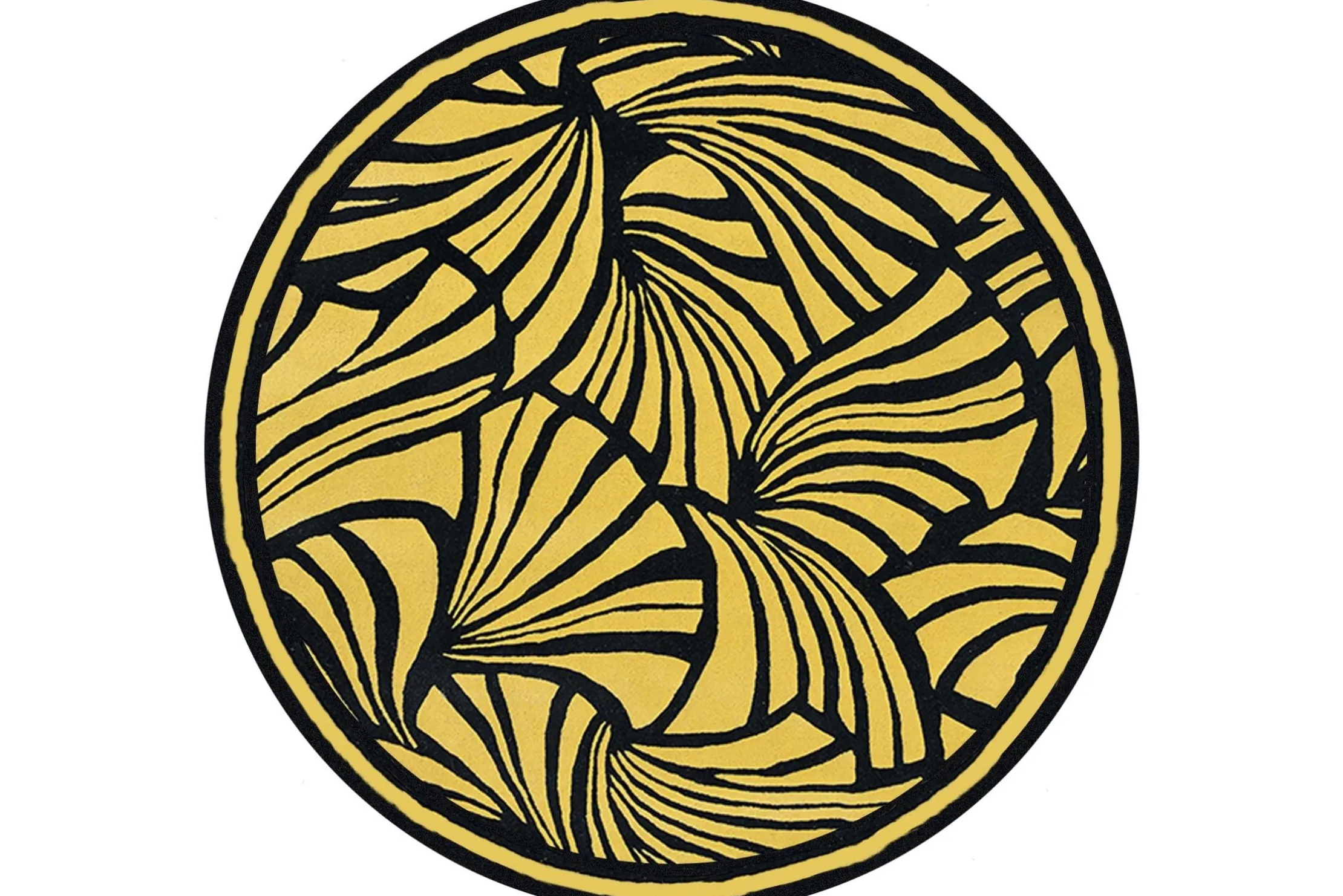 Vloerkleed Gold 039305 Japanese Fans
