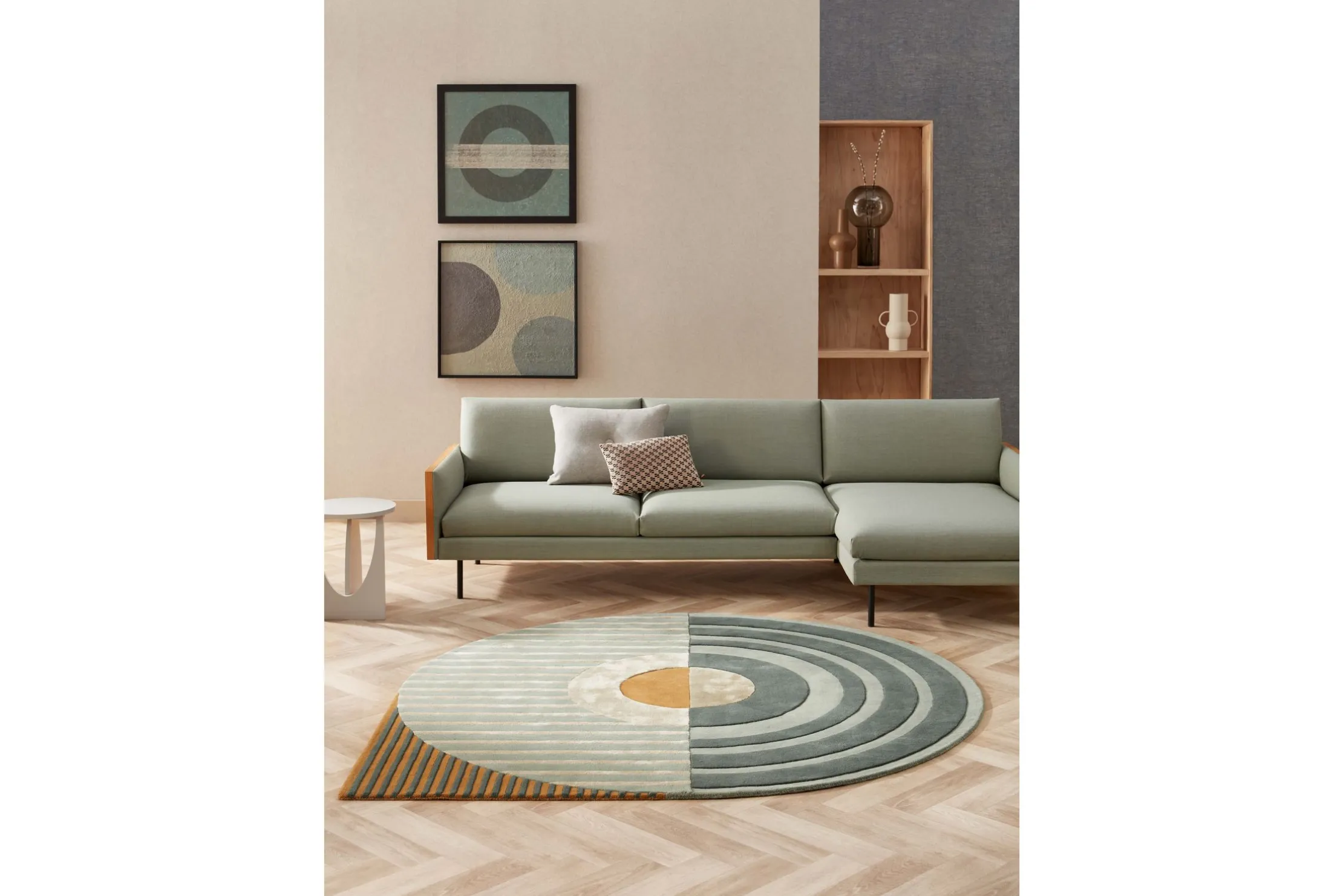 Vloerkleed Green Fano Girare | Brinker