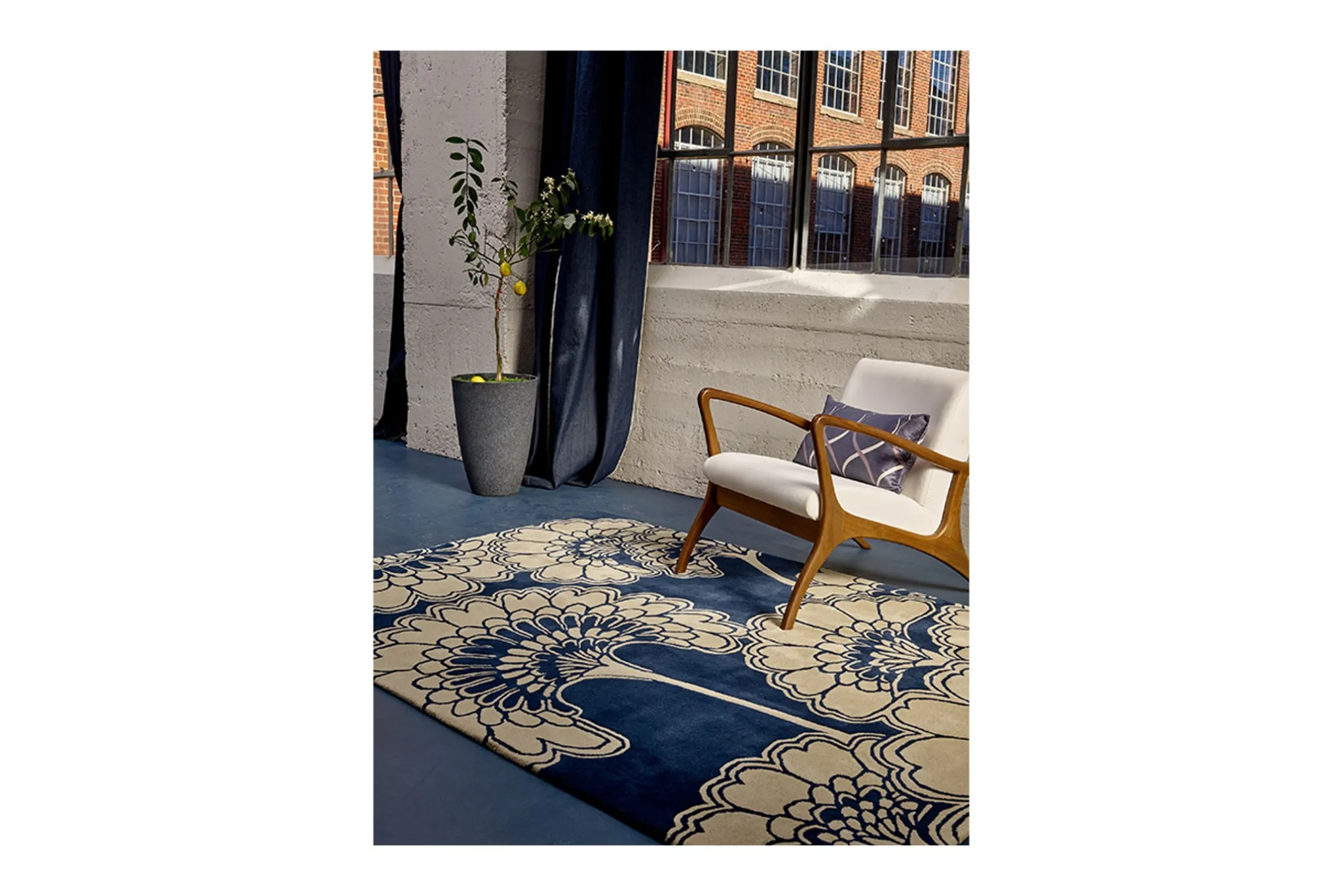 Vloerkleed Midnight 039708 Japanese Floral