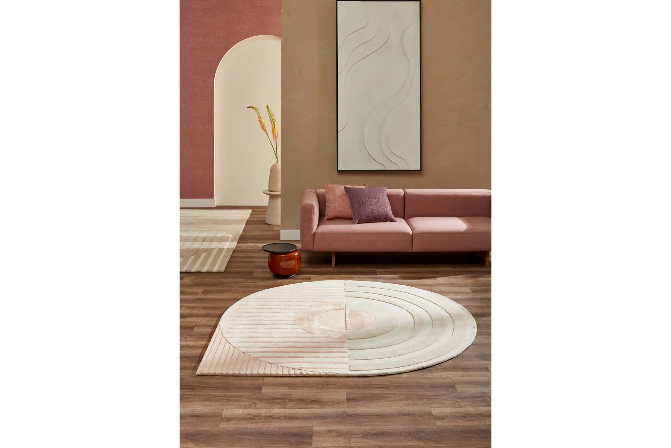 Vloerkleed White Beige Fano Girare | Brinker
