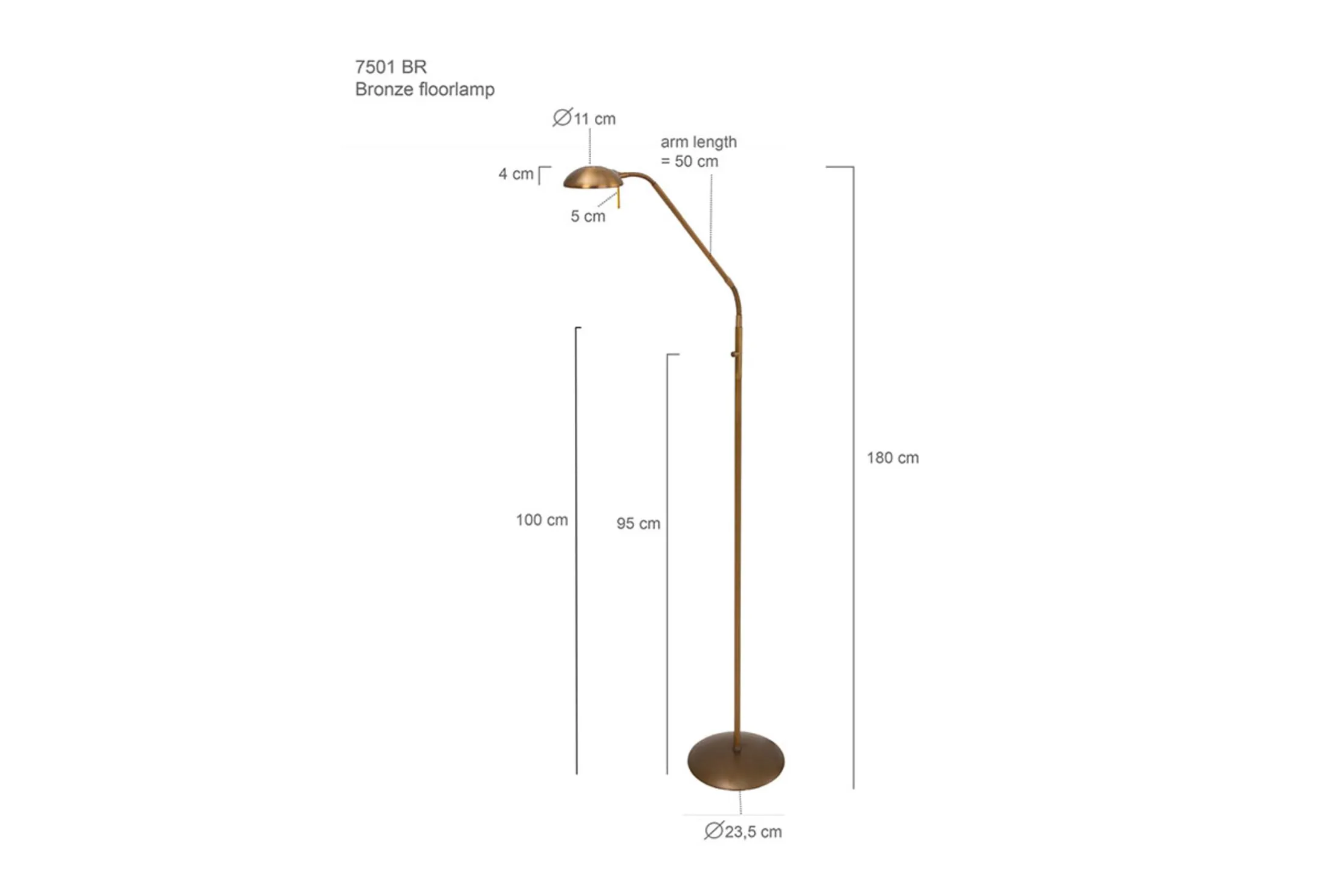 Vloerlamp 7501BR Mexlite