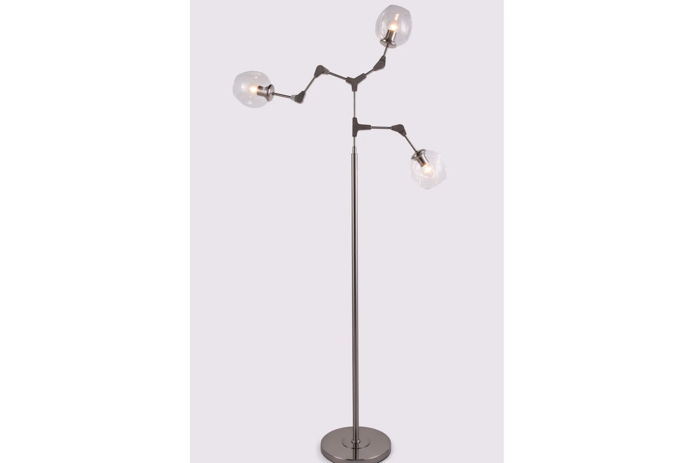 Vloerlamp 3-lichts Zwart Cas