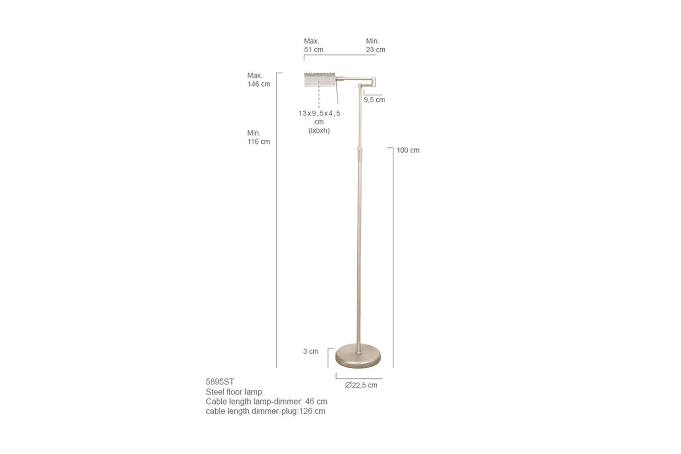 Vloerlamp 5895ST Mexlite