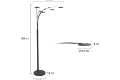 Vloerlamp 1327ZW Synna Mexlite