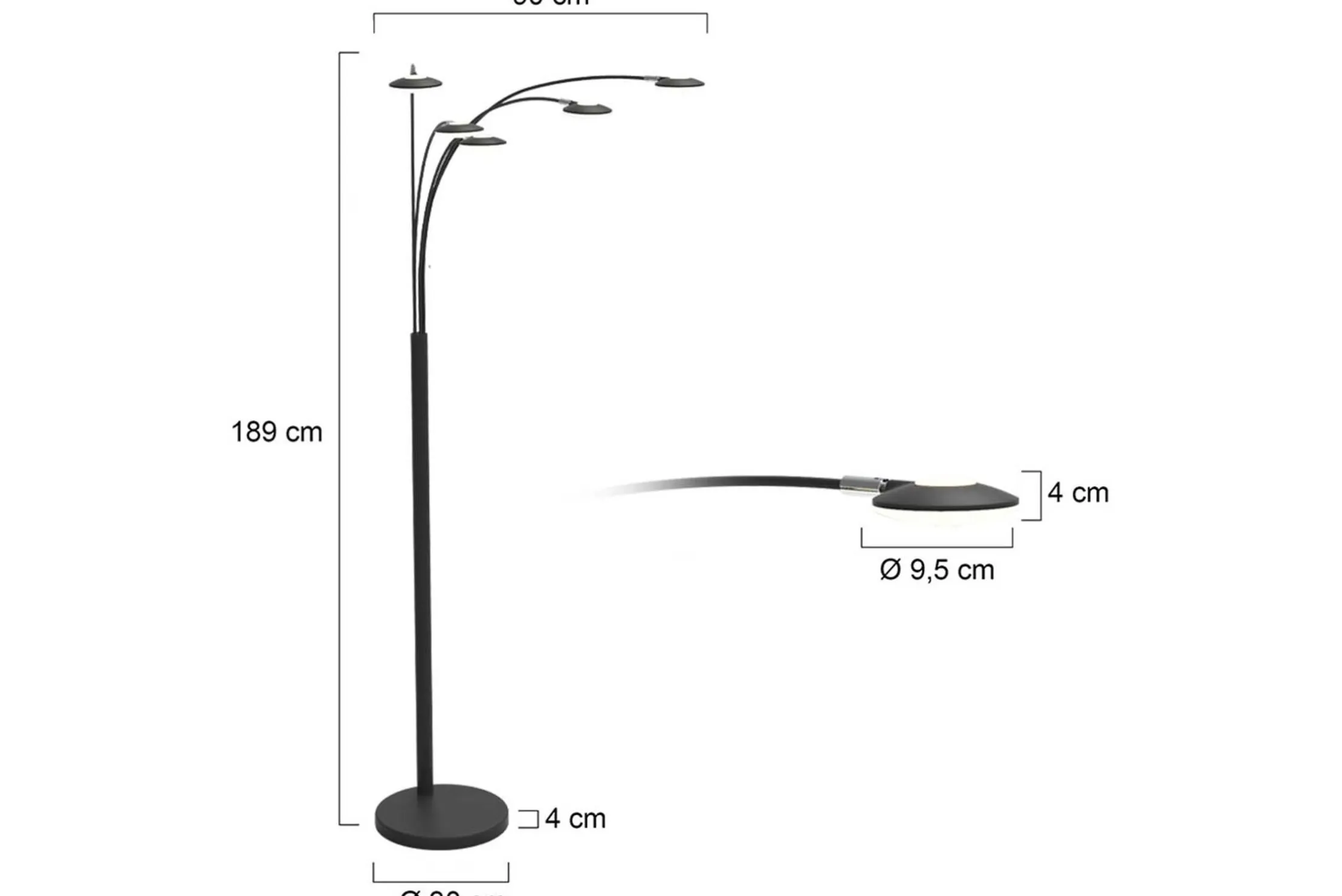 Vloerlamp 1327ZW Synna Mexlite