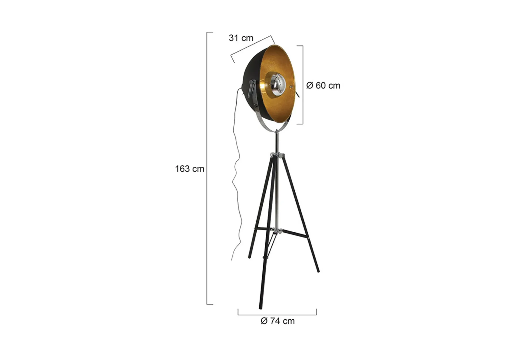 Vloerlamp 7679ZW Vidar Mexlite