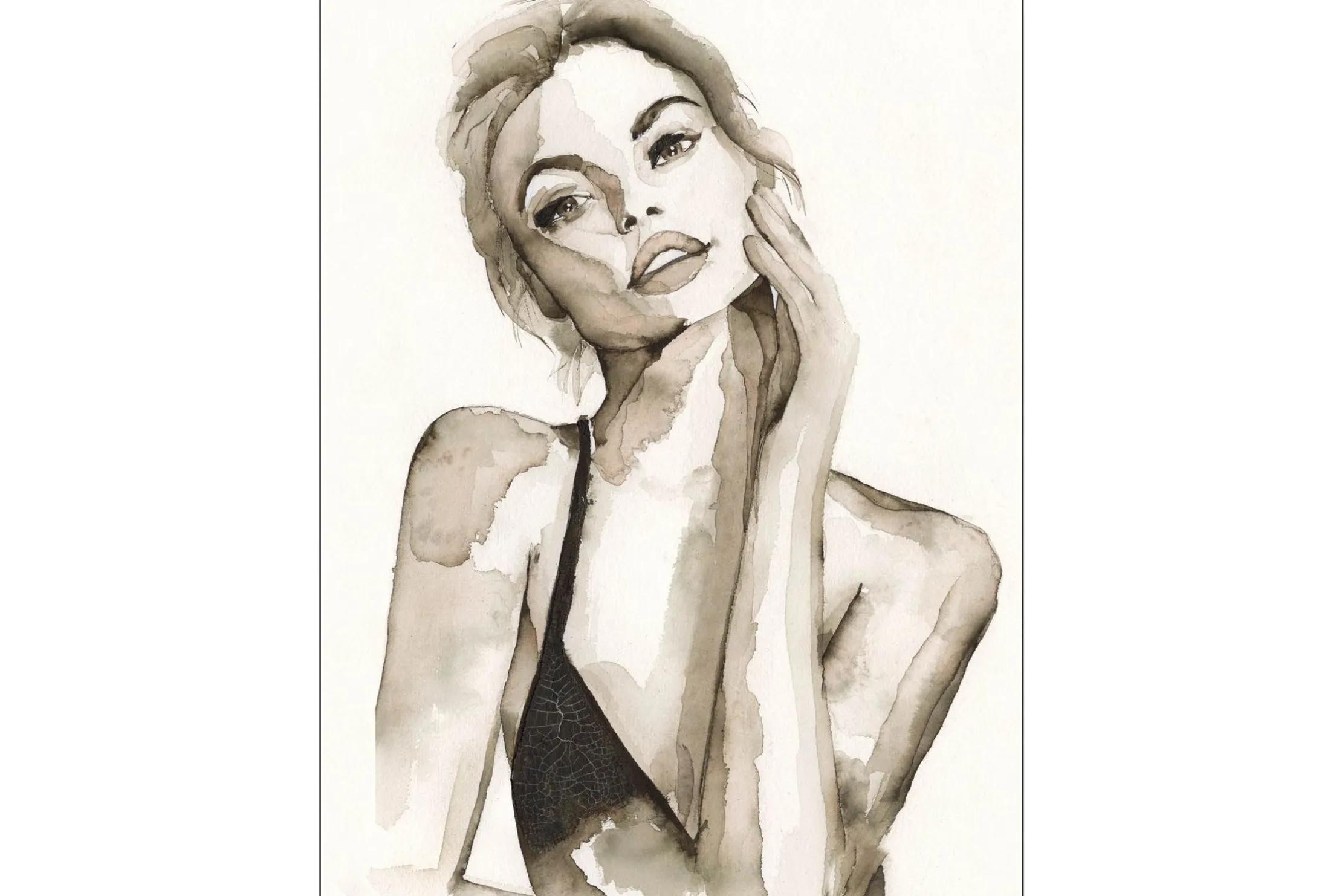 Wandkleed A Womans Face