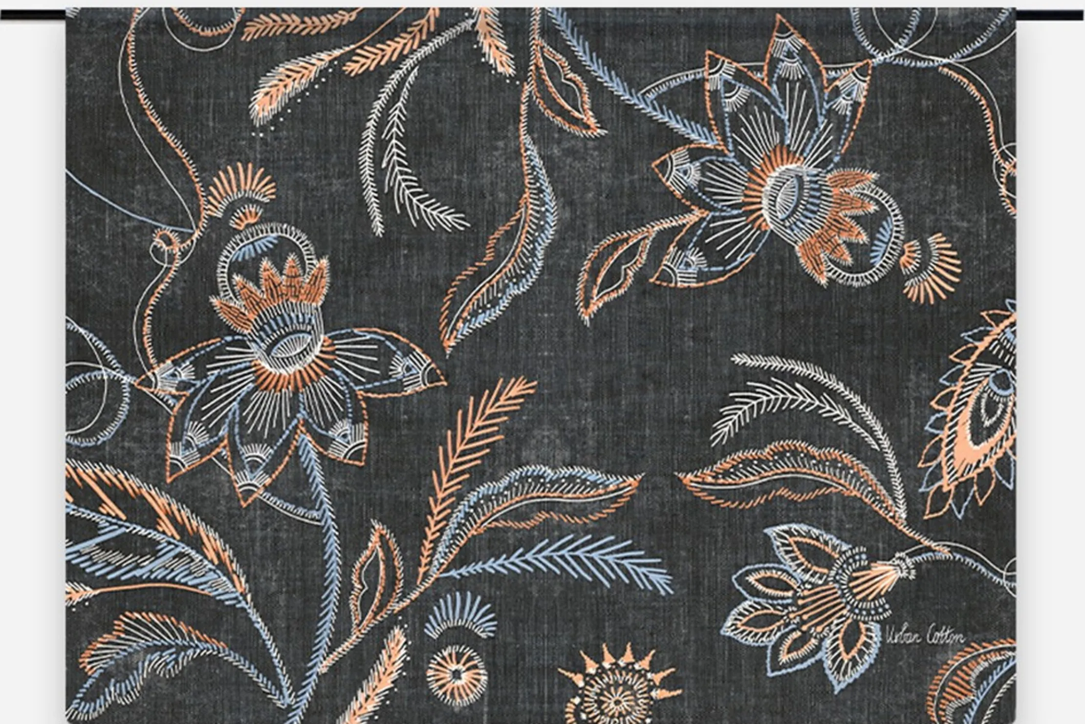 Wandkleed Black Denim